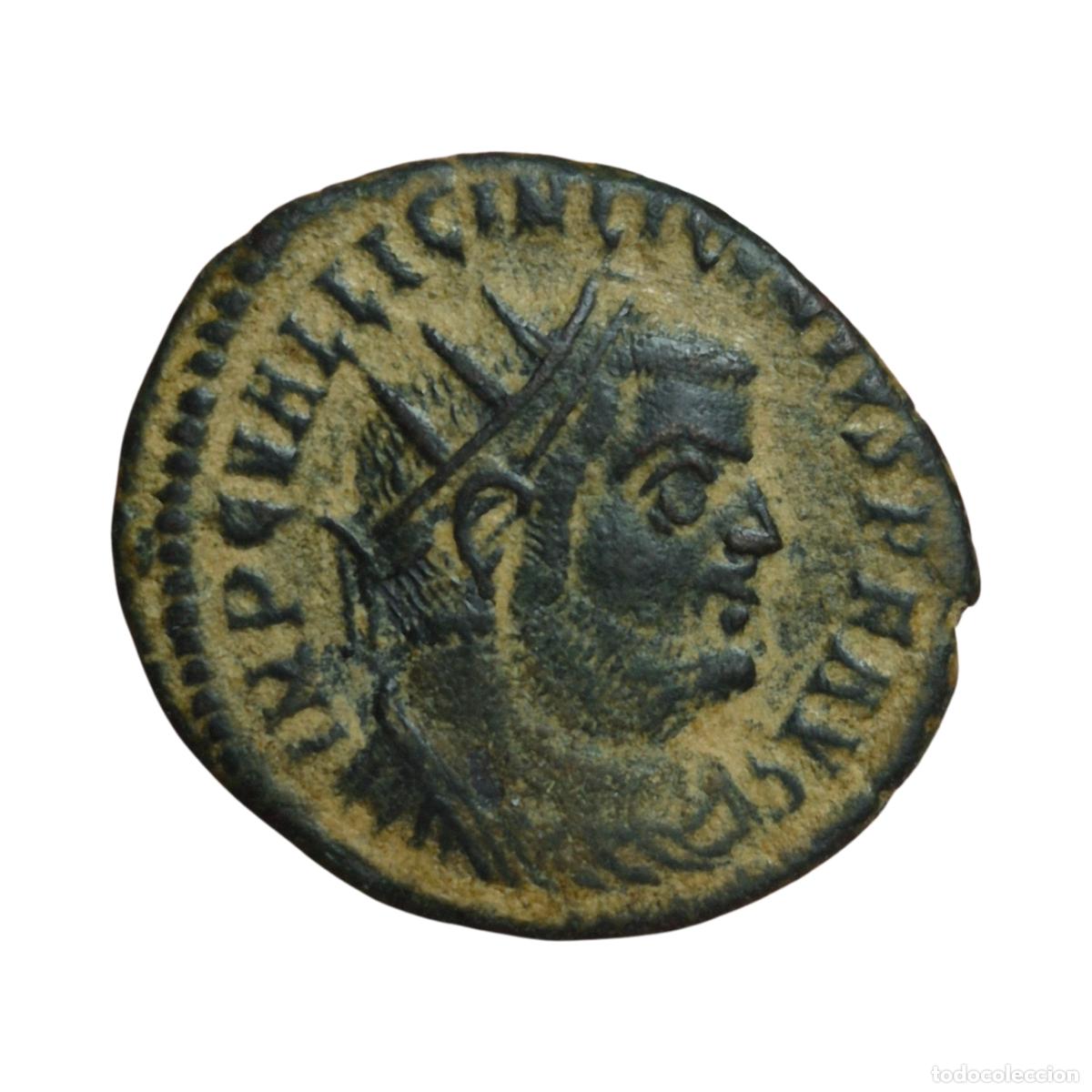 Monedas Imperio Romano: NT/ FOLLIS RADIADO LICINIO I REV. JUPITER ESTANTE (A1187)