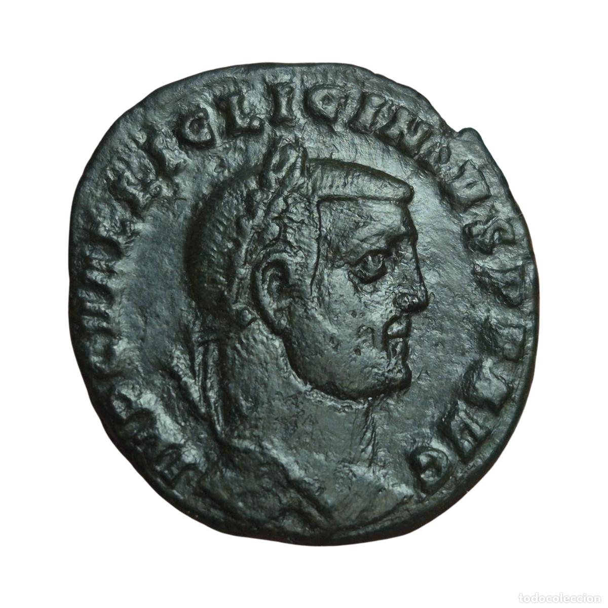 Monedas Imperio Romano: NT/ FOLLIS LICINIO I REV. GENIO ESTANTE (A1183)