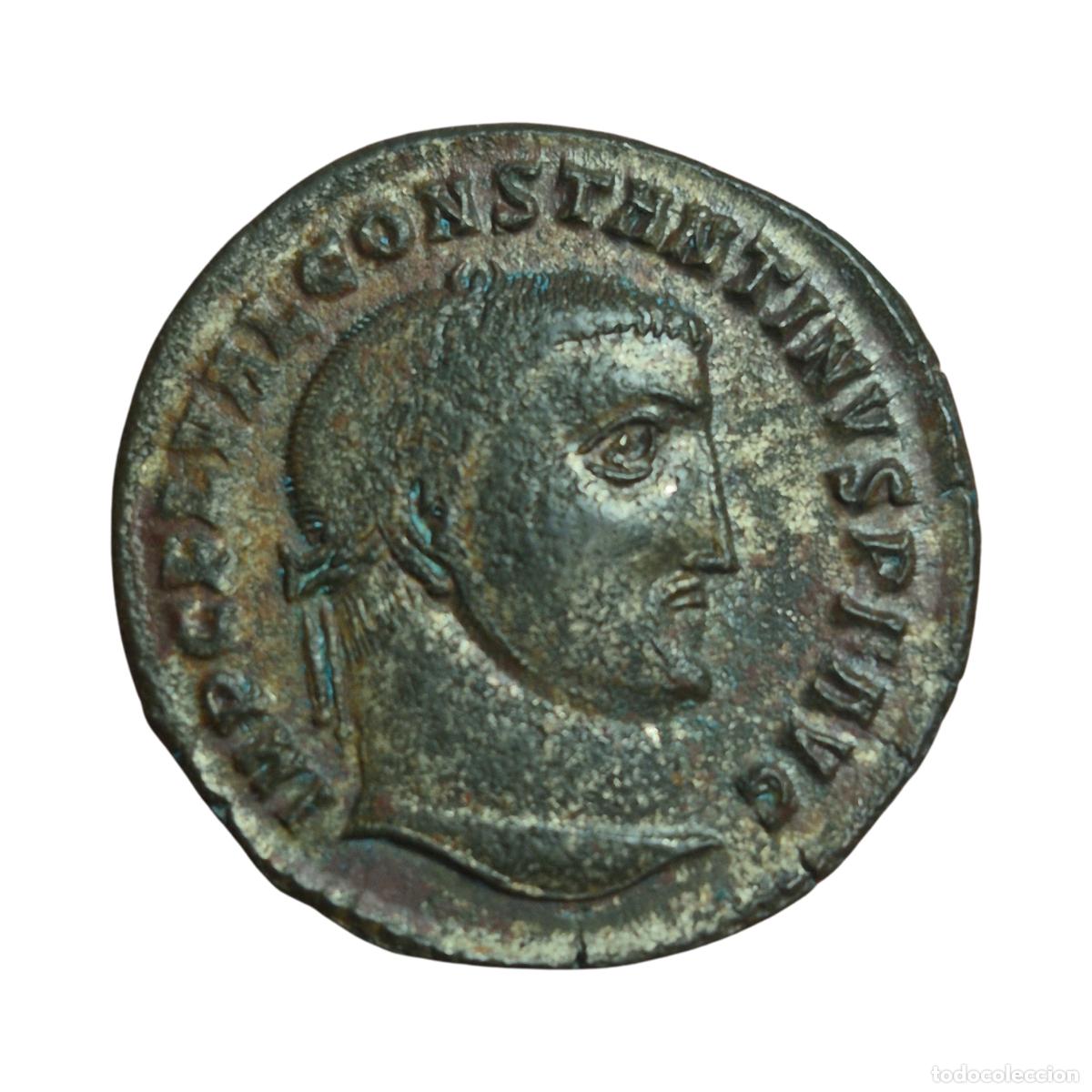 Monedas Imperio romano: NT/ FOLLIS CONSTANTINO I REV. JUPITER ESTANTE (A1196)