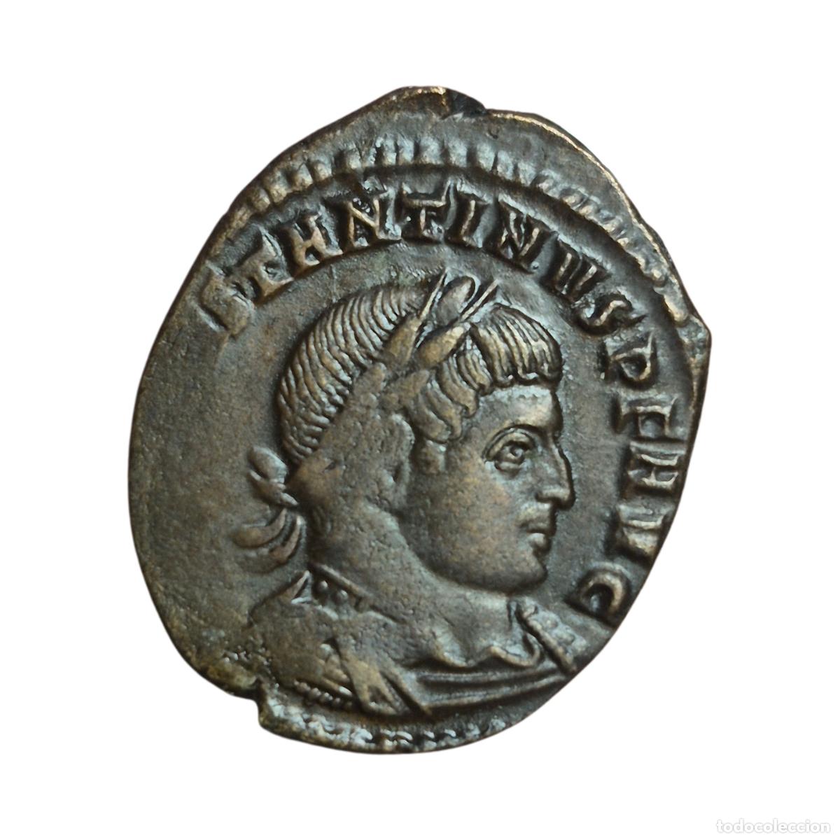 Monedas Imperio romano: NT/ FOLLIS CONSTANTINO I REV. SOL ESTANTE (A1193)