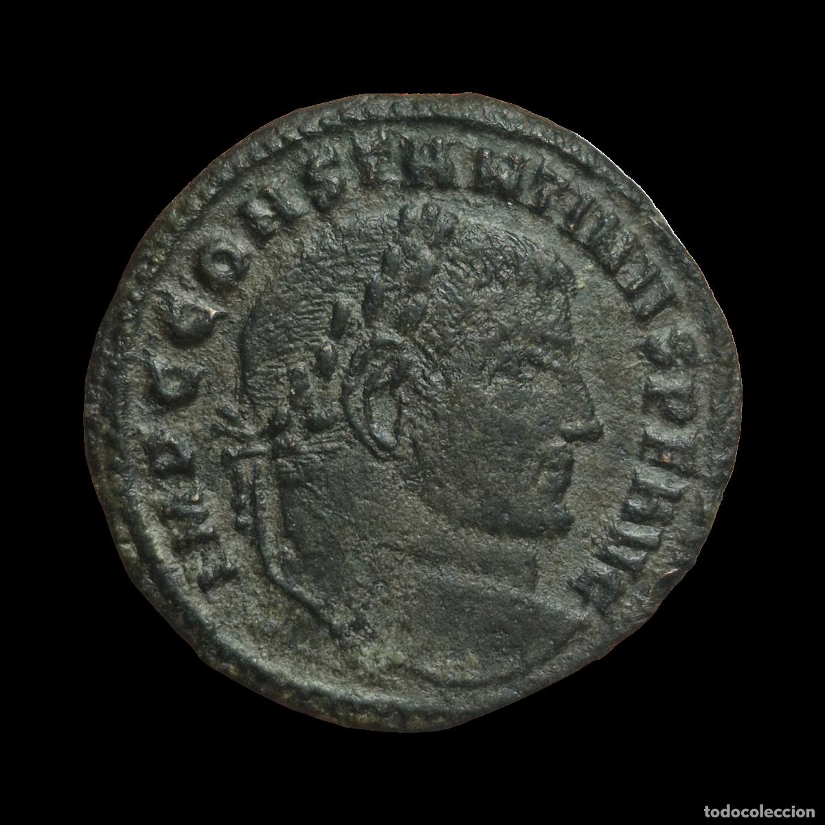 Monedas Imperio romano: NT/ FOLLIS CONSTANTINO I REV. ROMA EN TEMPLO (A1003)