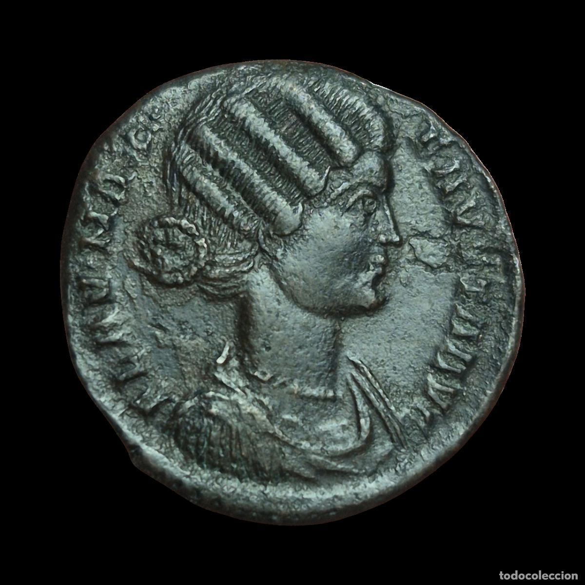 Monedas Imperio romano: NT/ FOLLIS FAUSTA REV. SALUS (A1005)