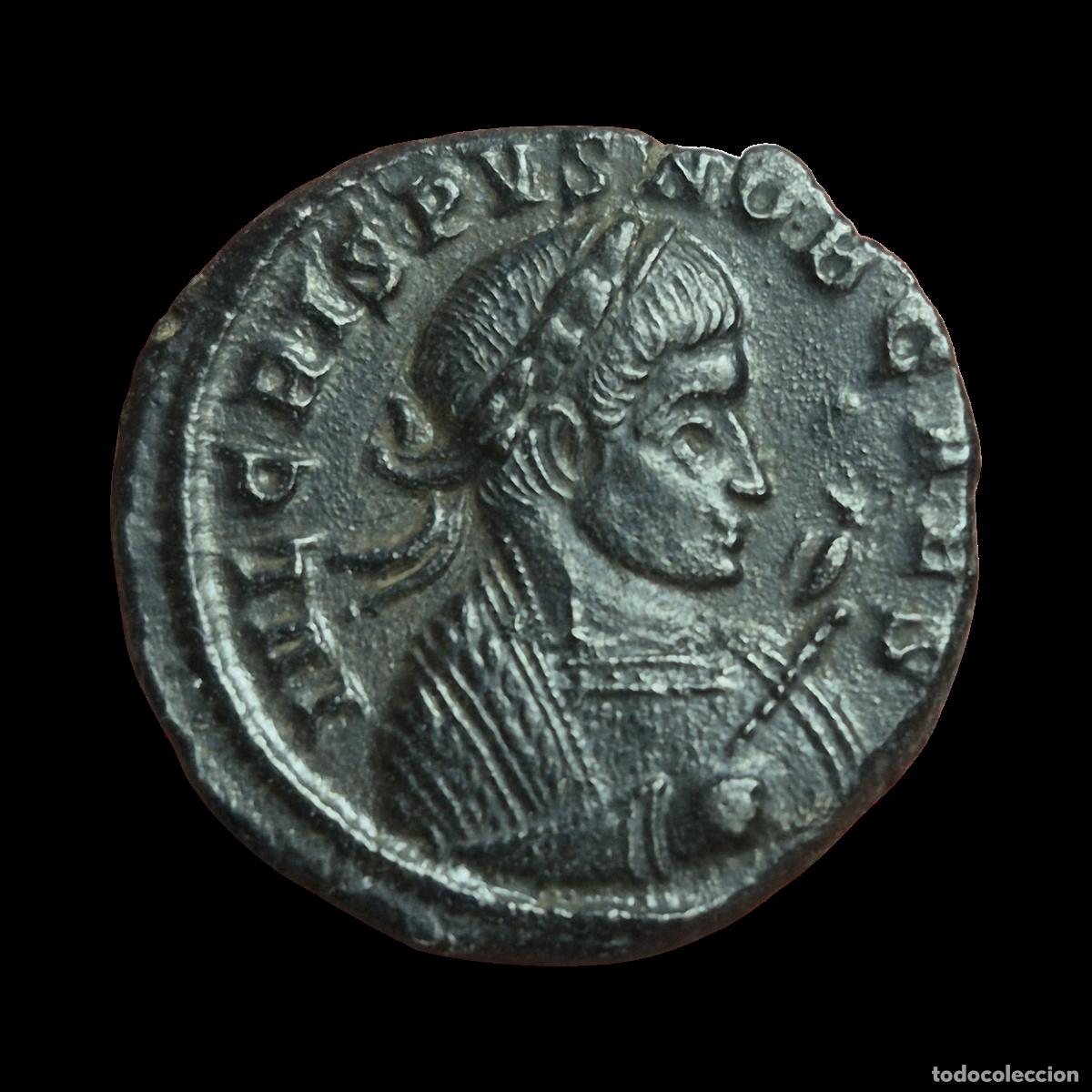 Monedas Imperio romano: NT/ FOLLIS CRISPO REV. ALTAR RARISIMA (A1006)