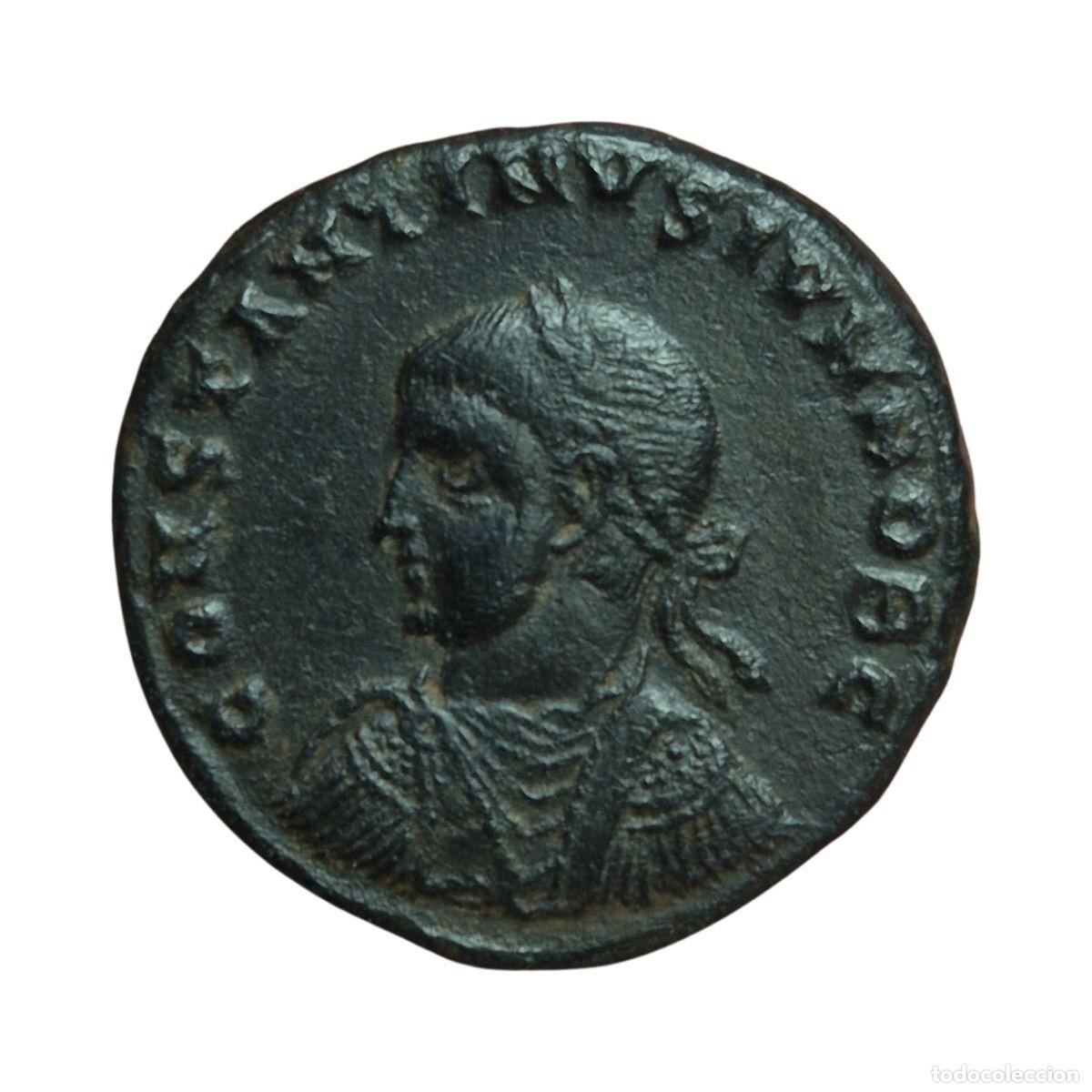 Monedas Imperio romano: NT/ FOLLIS CONSTANTINO II REV. PUERTA DE CAMPAMENTO (A1007)