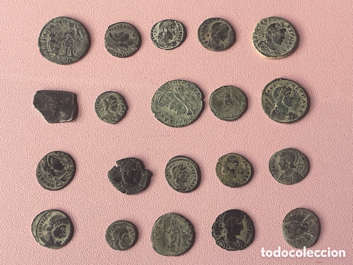 Monedas Imperio romano: Lote 20 Monedas Romanas Bronce Bajo Imperio &middot; Siglo III-IV d.C. &middot; Sin Clasificar