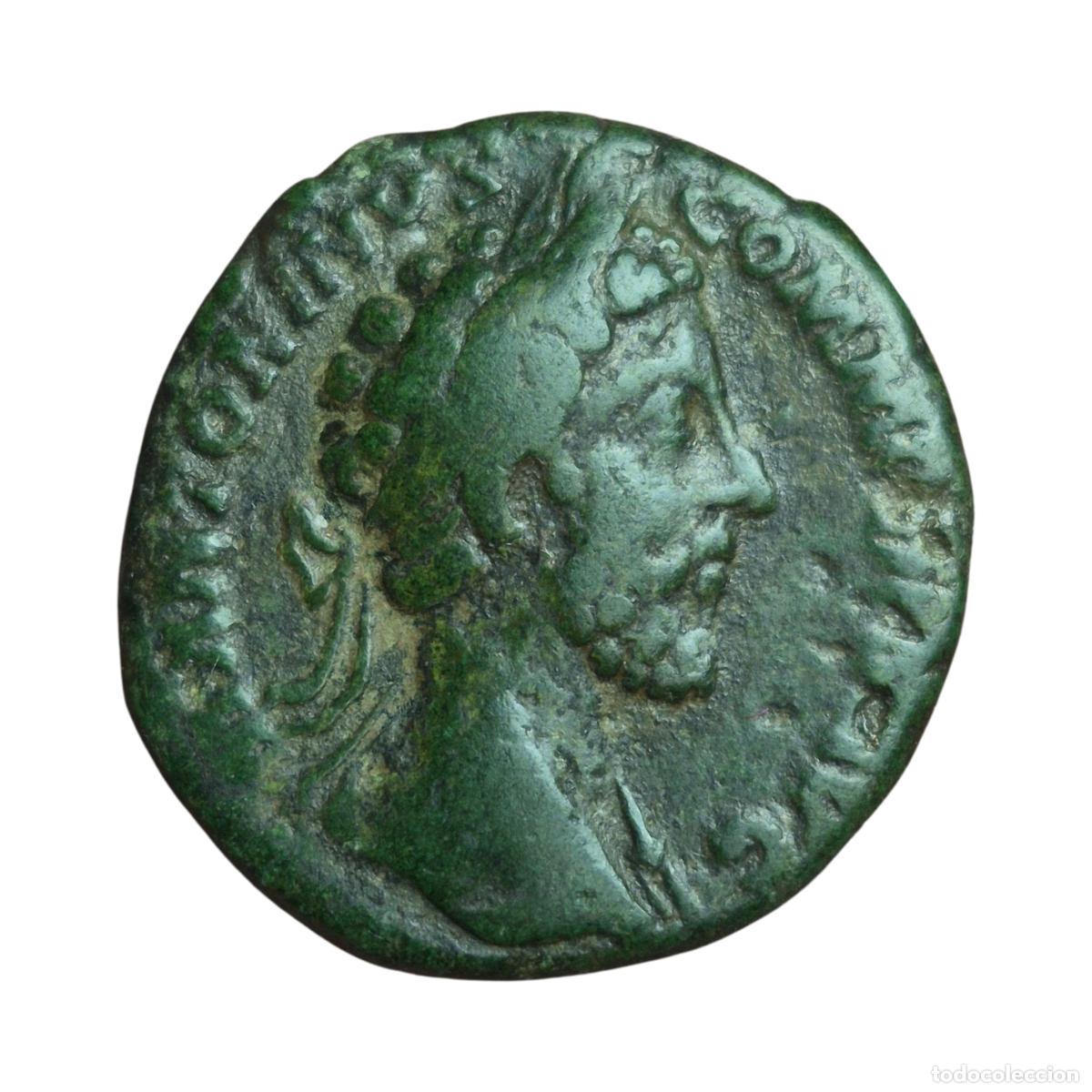 Monedas Imperio romano: NT/ AS COMODO REV. MINERVA ESTANTE (A1155)