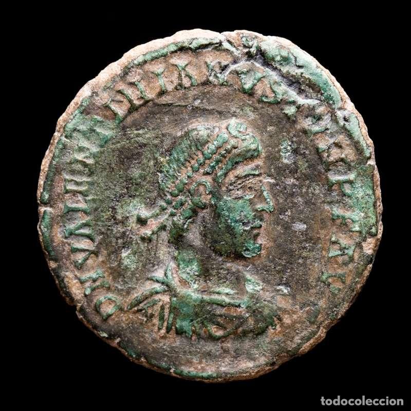 Monedas Imperio romano: Valentiniano II (375-392) &AElig; Maiorina Arles REPARATIO REIPVB / PCON