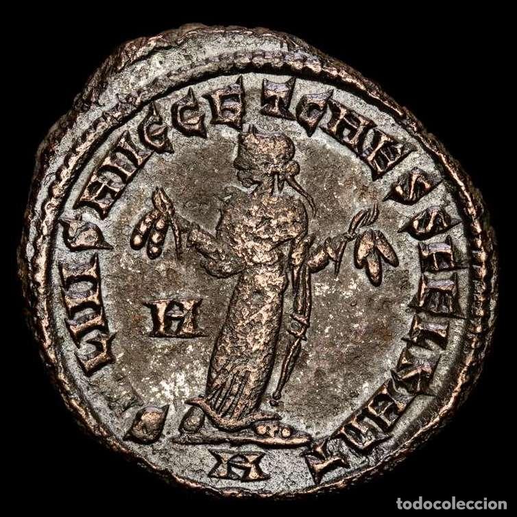Monedas Imperio romano: Constancio I Follis Cartago SALVIS AVGG ET CAESS FEL KART - H // A