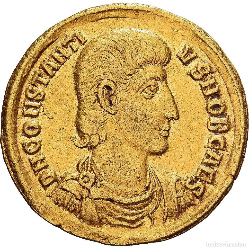 Monedas Imperio romano: [#982152] Roman Empire, Constantius Gallus, Solidus, 351-354, Antioch, Oro, MBC+, RIC:90