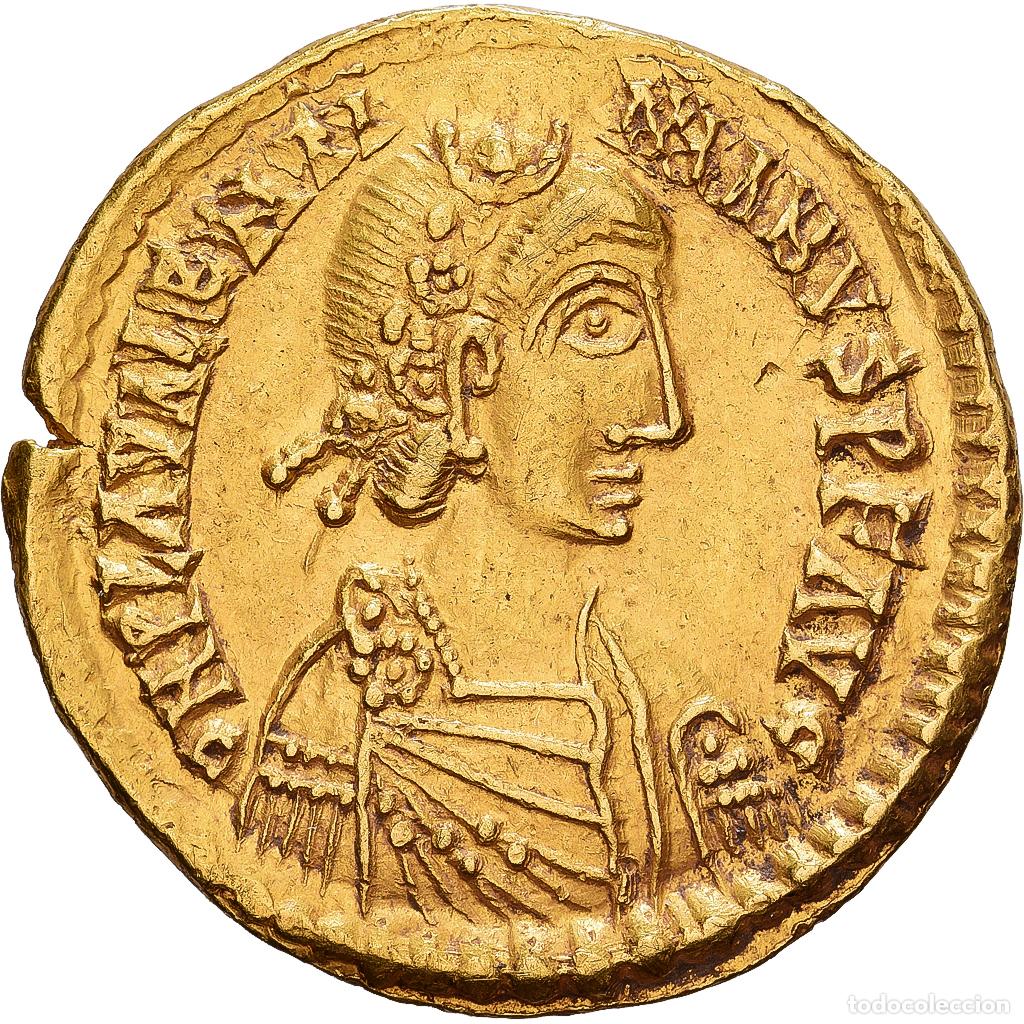 Monedas Imperio romano: [#982138] Roman Empire, Valentinian III, Solidus, Barbaric imitation, Oro, MBC+, RIC:2011