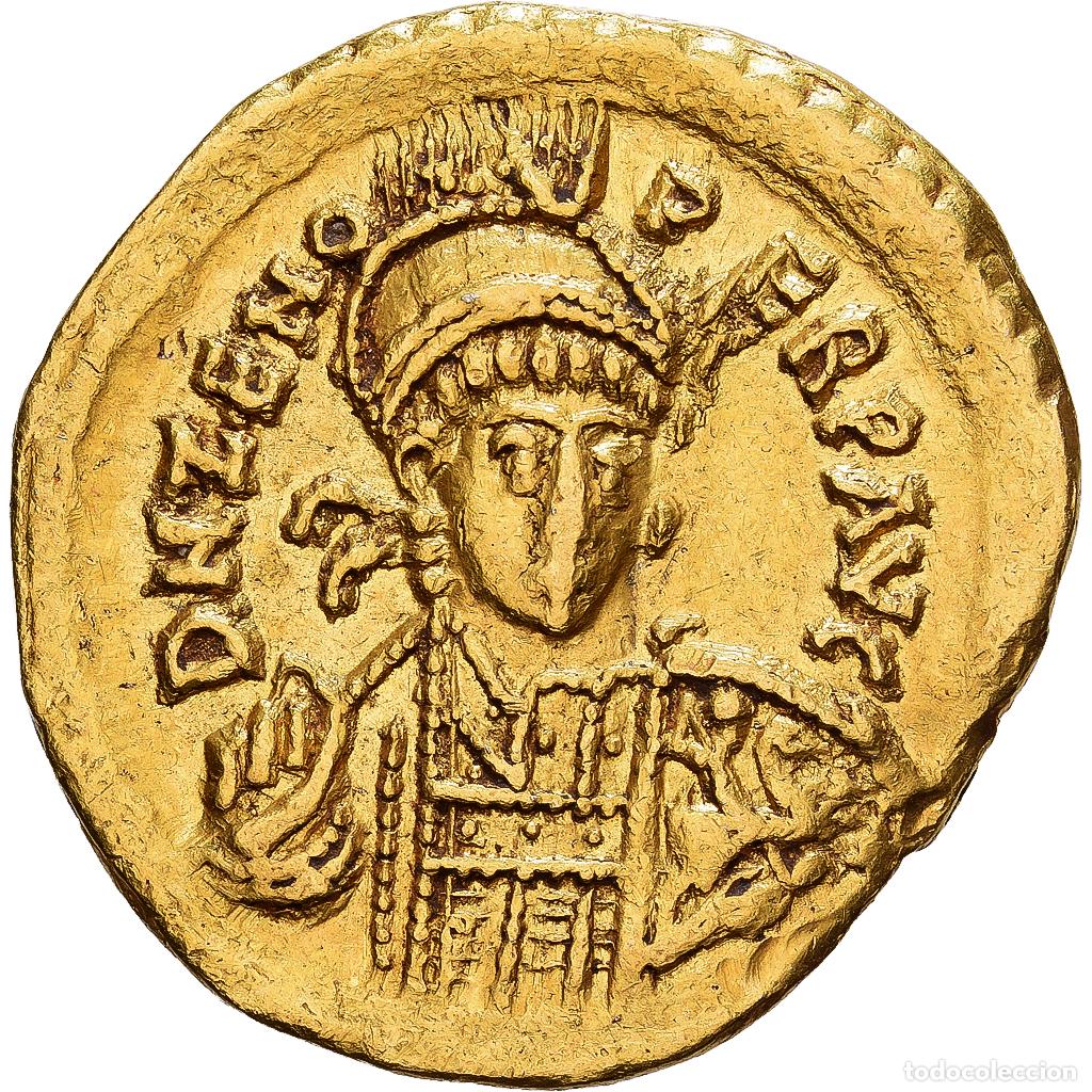 Roman Empire Coins: [#982159] Roman Empire, Zeno, Solidus, 476-491, Constantinople, Oro, MBC, RIC:911