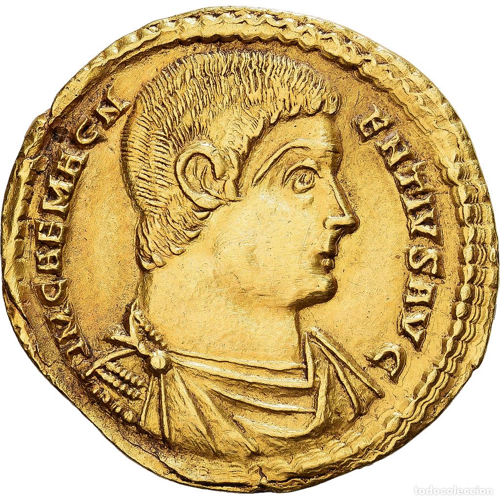 Roman Empire Coins: [#982179] Roman Empire, Magnentius, Solidus, 350-353, Treveri, Oro, EBC+, RIC:247