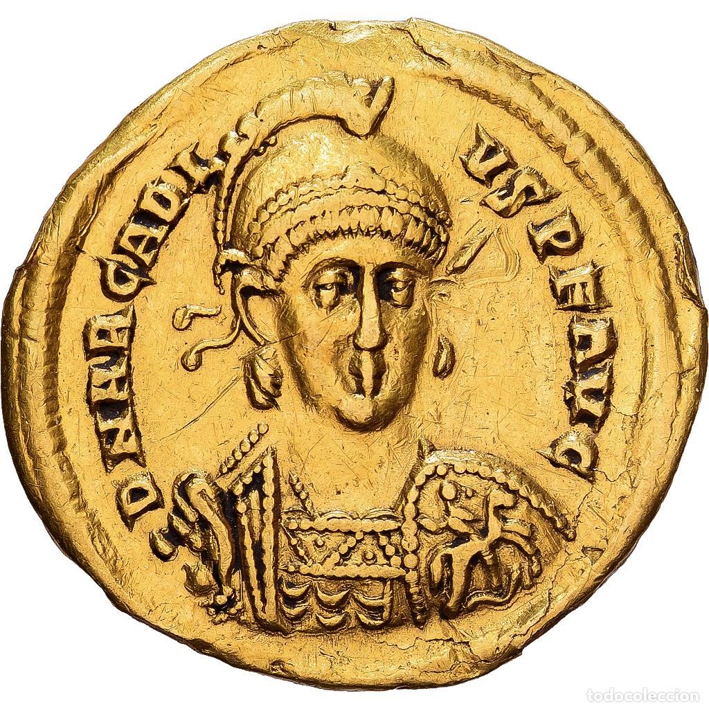 Monedas Imperio romano: [#982131] Roman Empire, Arcadius, Solidus, 397-402, Constantinople, Oro, MBC, RIC:7