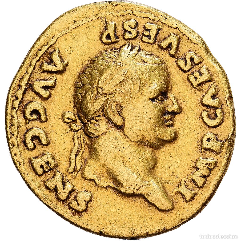 Monedas Imperio romano: [#982181] Roman Empire, Vespasian, Aureus, 73, Rome, Re-engraved, Oro, BC+, RIC:II-549
