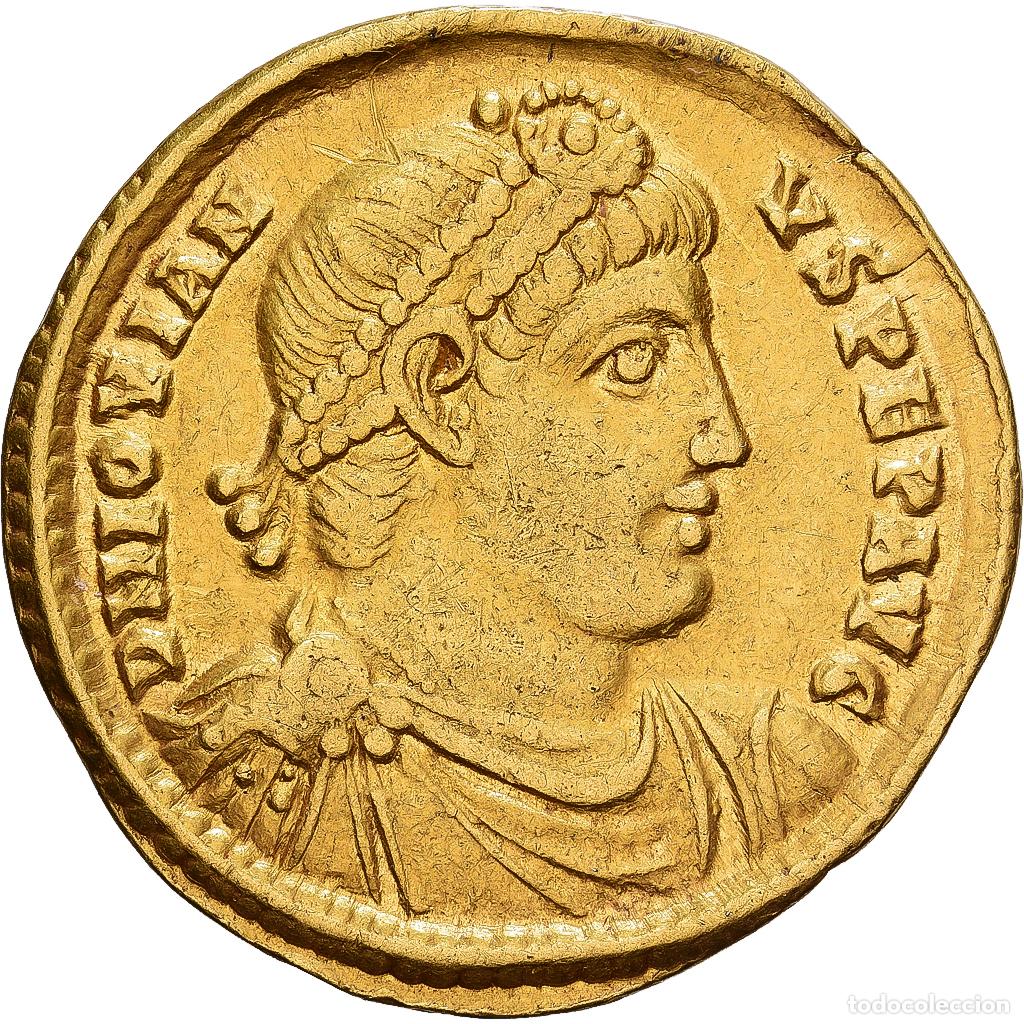Monedas Imperio romano: [#982153] Roman Empire, Jovian, Solidus, 363-364, Antioch, Oro, MBC, RIC:223