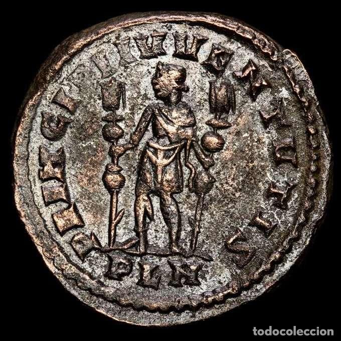 Monedas Imperio romano: Raro Constantino I Follis Bronce PRINCIPI IVVENTVTIS // PLN Londres