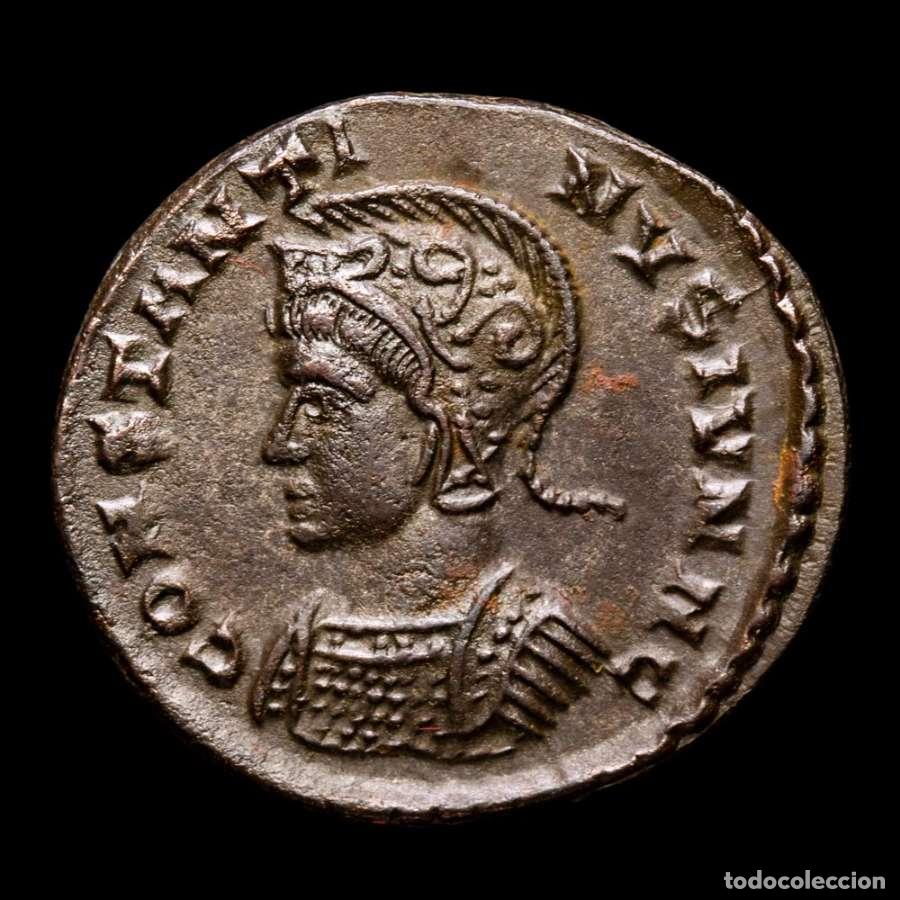 Monedas Imperio romano: Constantino II &AElig; Follis. Londinium. BEAT TRA☆☆☆NQLITAS / PLON (551)