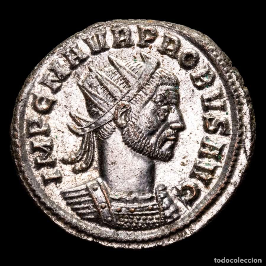 Monedas Imperio romano: Imperio Romano, Probo Antoniniano, Roma 276 dC. FIDES MILIT / XXIЄ