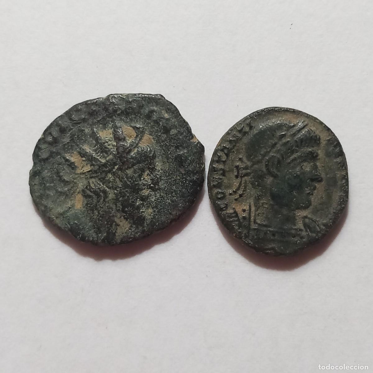 Monedas Imperio romano: Lote de dos monedas romanas del bajo imperio a clasificar