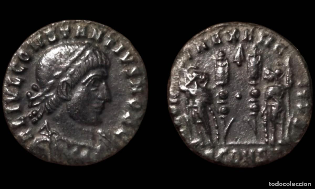 Monedas Imperio romano: 1/2 cententional del Emperador CONSTANTINO II. 324-337 dC Constantinopla