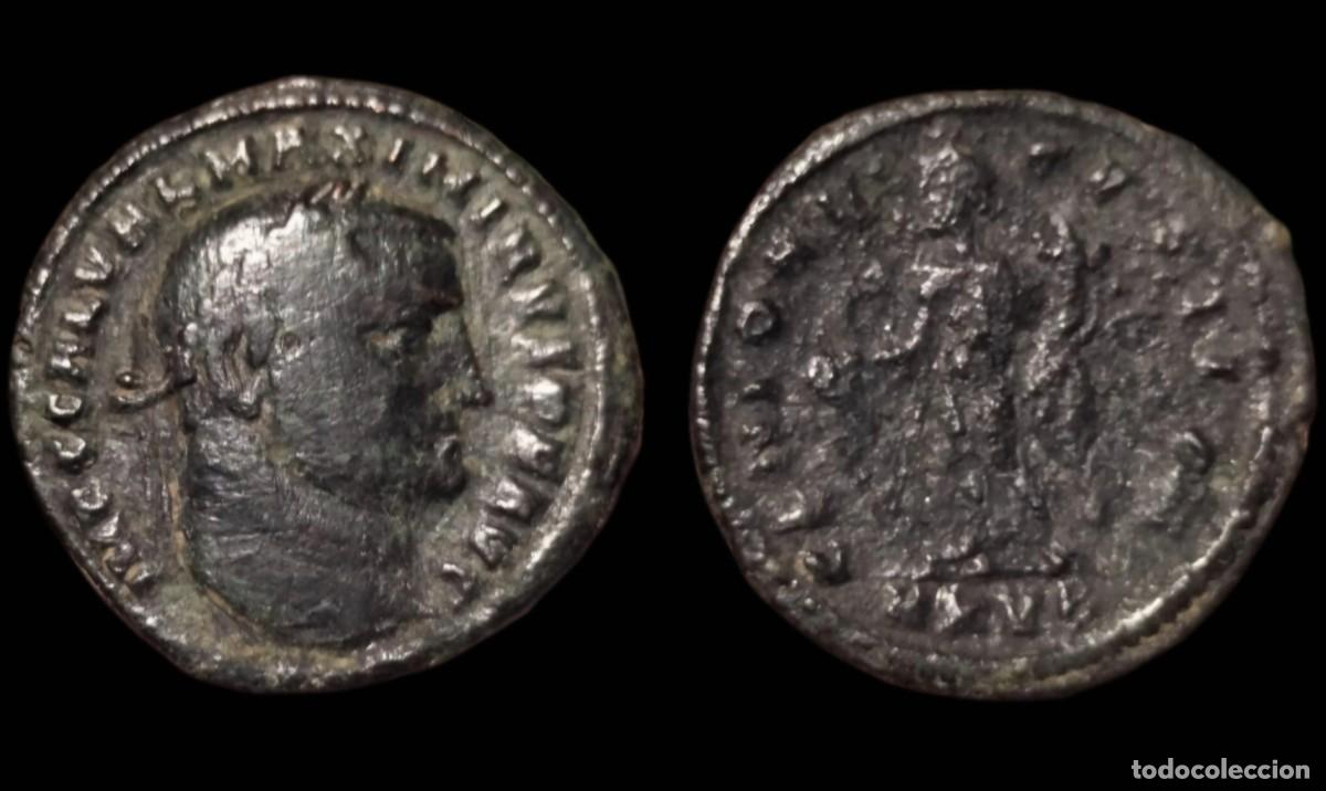 Monedas Imperio romano: Follis Emperador romano Maximino II Daza (308-313 dC.)