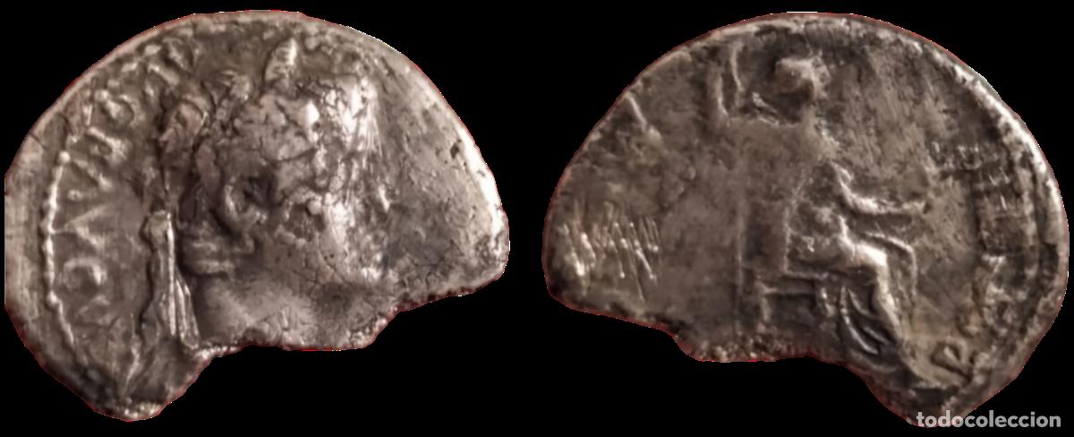 Monedas Imperio romano: Tiberio (14-37 dC.) denario, Lugdunum.PONTIF MAXIM. Livia.