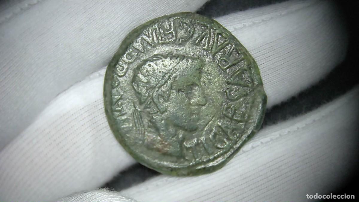 Monedas Imperio romano: Tiberio As Turiaso (Tarazona) Hispania MBC