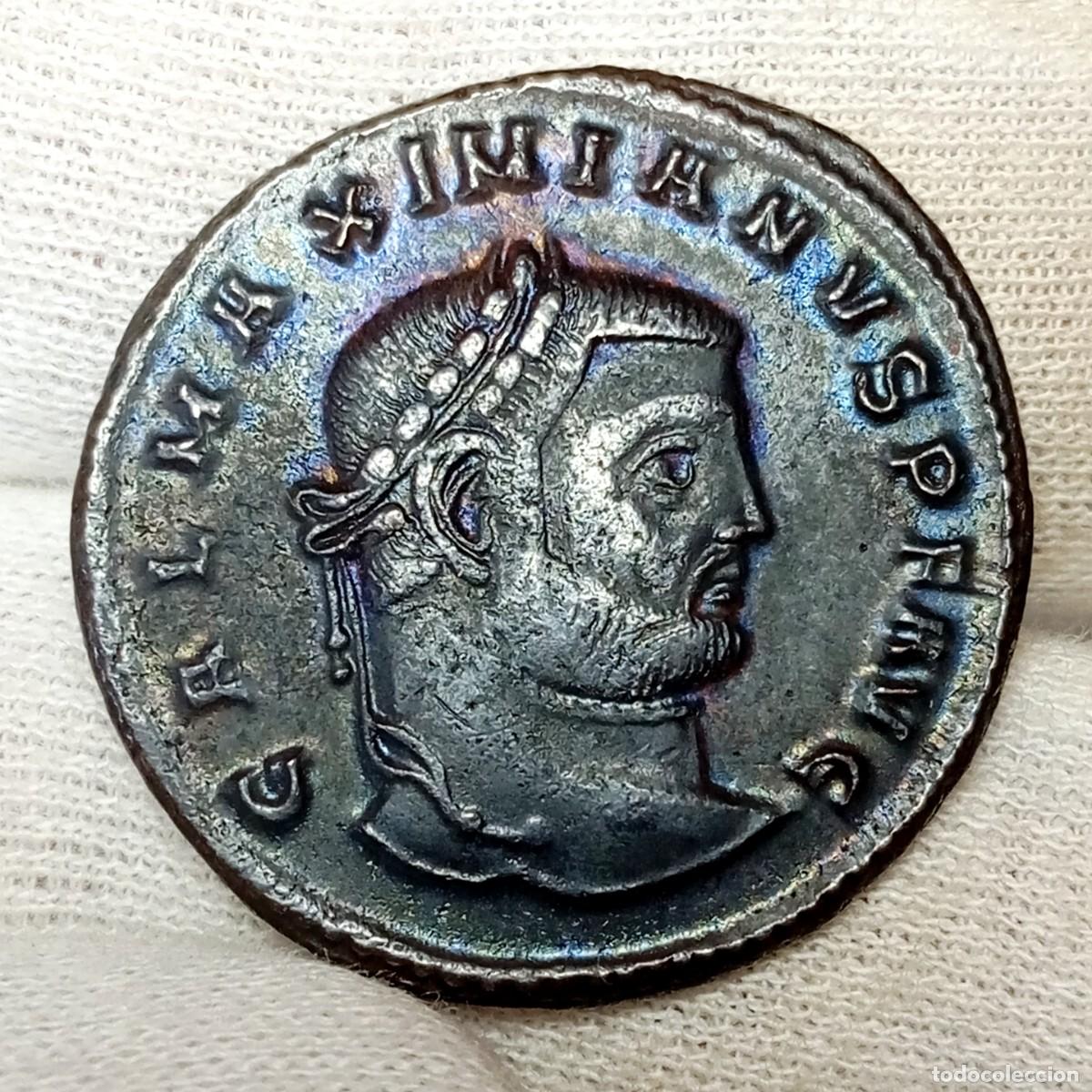 Monedas Imperio romano: ⚜️ BBG2 2. Follis Maximiano H&eacute;rcules, Genio Avgvsti, Serdica (Bulgaria), 3&ordf; of. 303-305 d.C. 6,95 g