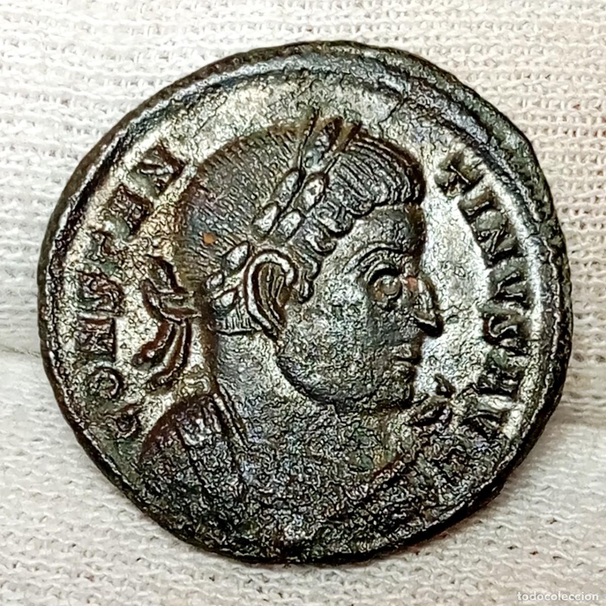 Monedas Imperio romano: ⚜️ BBG2 4. Centenional Constantino I el Grande, Beata Tranquillitas (Altar votivo), Trier. 3,51 g