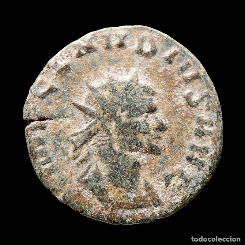 Monedas Imperio romano: Claudio II Gotico - AE antoniniano. PM TR P II COS P P. A66-M