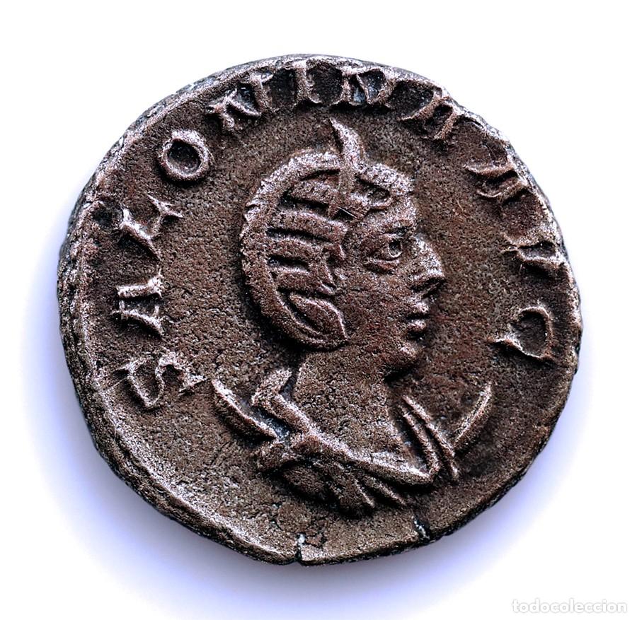 Monedas Imperio romano: SC-Roma-Salonina. Antoniano 255-256 d. C. Antioqu&iacute;a. MBC+/VF+ Plata 3,92 g.