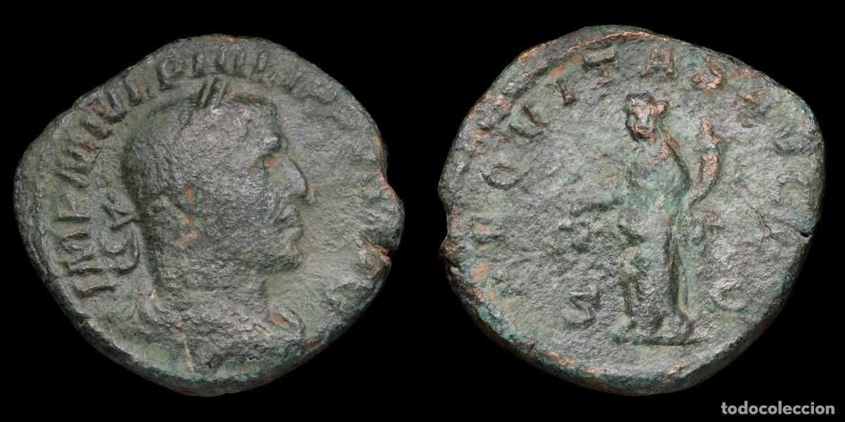 Monedas Imperio romano: Philip I Sestertius - AEQVITAS AVGG / SC - 28 mm / 14,90 gr.
