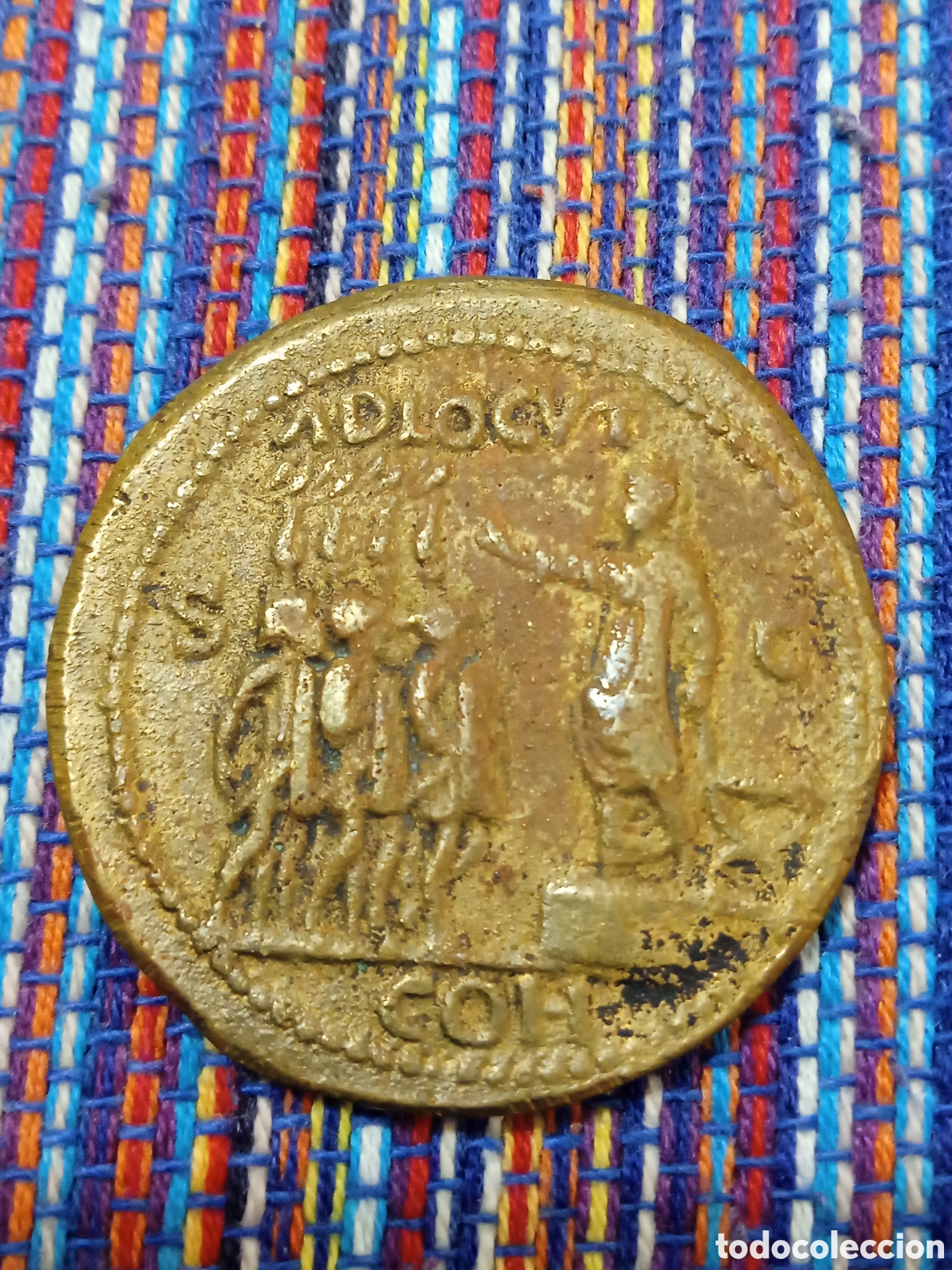 Monedas Imperio romano: BONITA COPIA ANTIGUA DE UN SESTERCIO DE CALIGULA (SIGLO XIX)