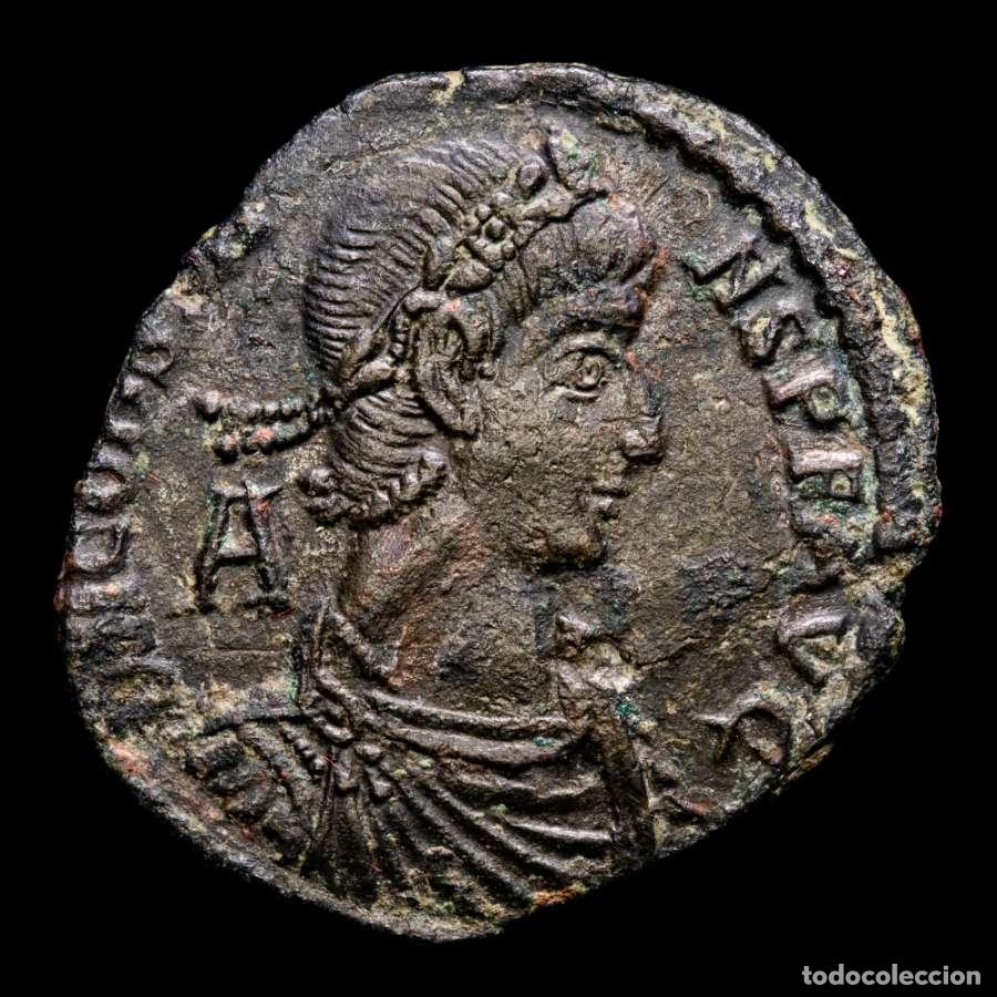 Monedas Imperio romano: Constante 337-350 &AElig; Maiorina Aquileia FEL TEMP REPARATIO - A / AQT&bull;
