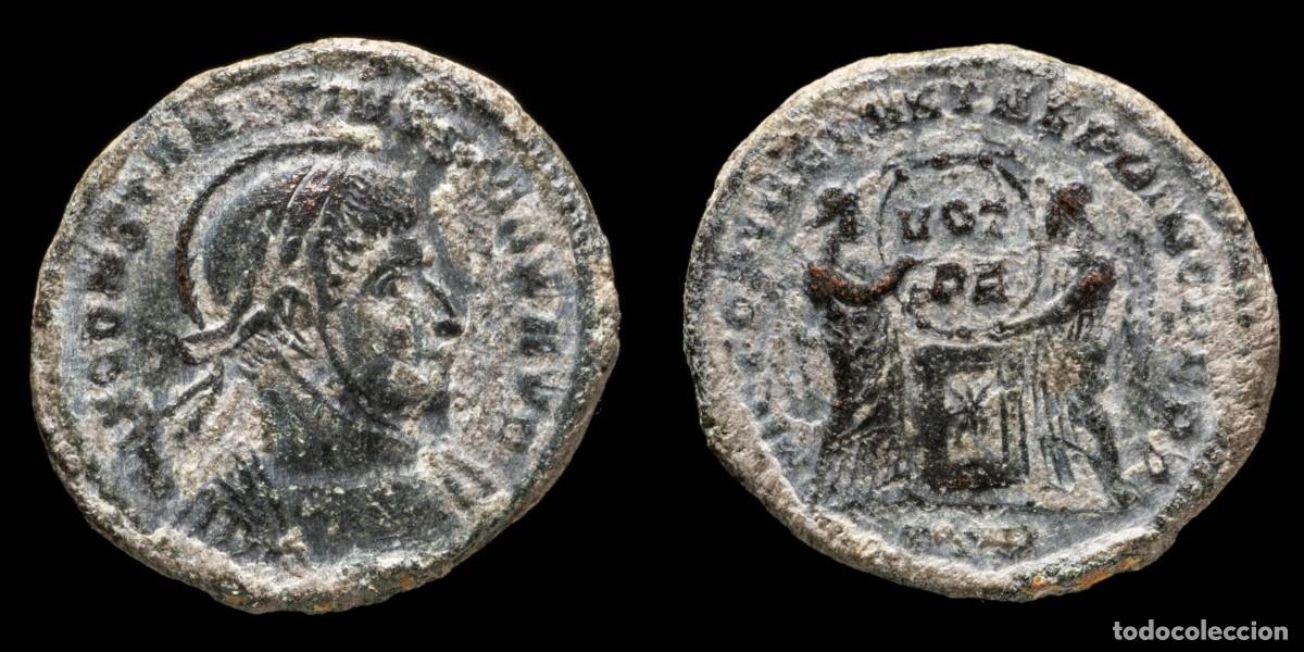 Moedas Imp&eacute;rio Romano: Constantino - VICTORIAE LAETAE PRINC PERP, Trier - 18 mm / 3.20 gr.