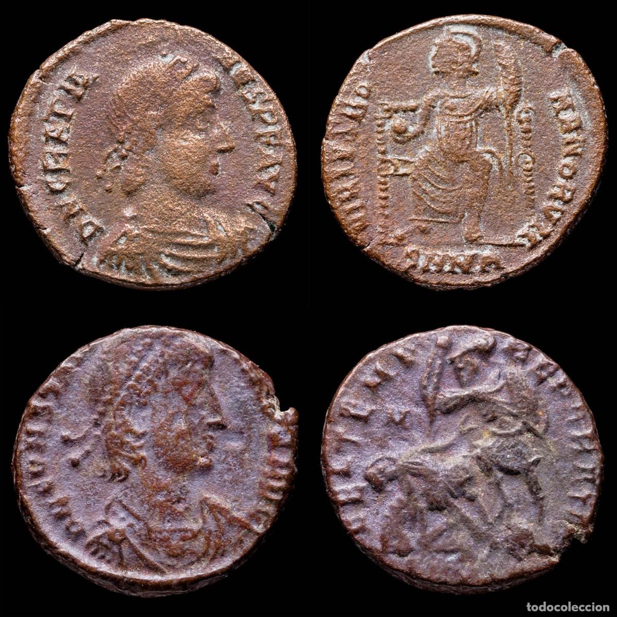 Monedas Imperio romano: Gratian & - Constantius II - VIRTVS ROMANORVM, Nicomedia/FEL TEMP REPARATIO - 2 Coins Lot.