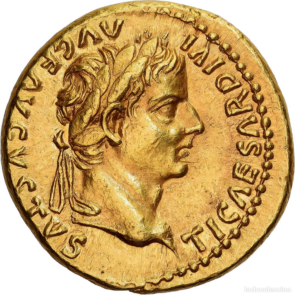 Monedas Imperio romano: [#982533] Roman Empire, Tiberius, Aureus, 14-37, Lyon - Lugdunum, Oro, EBC+, Cohen:15