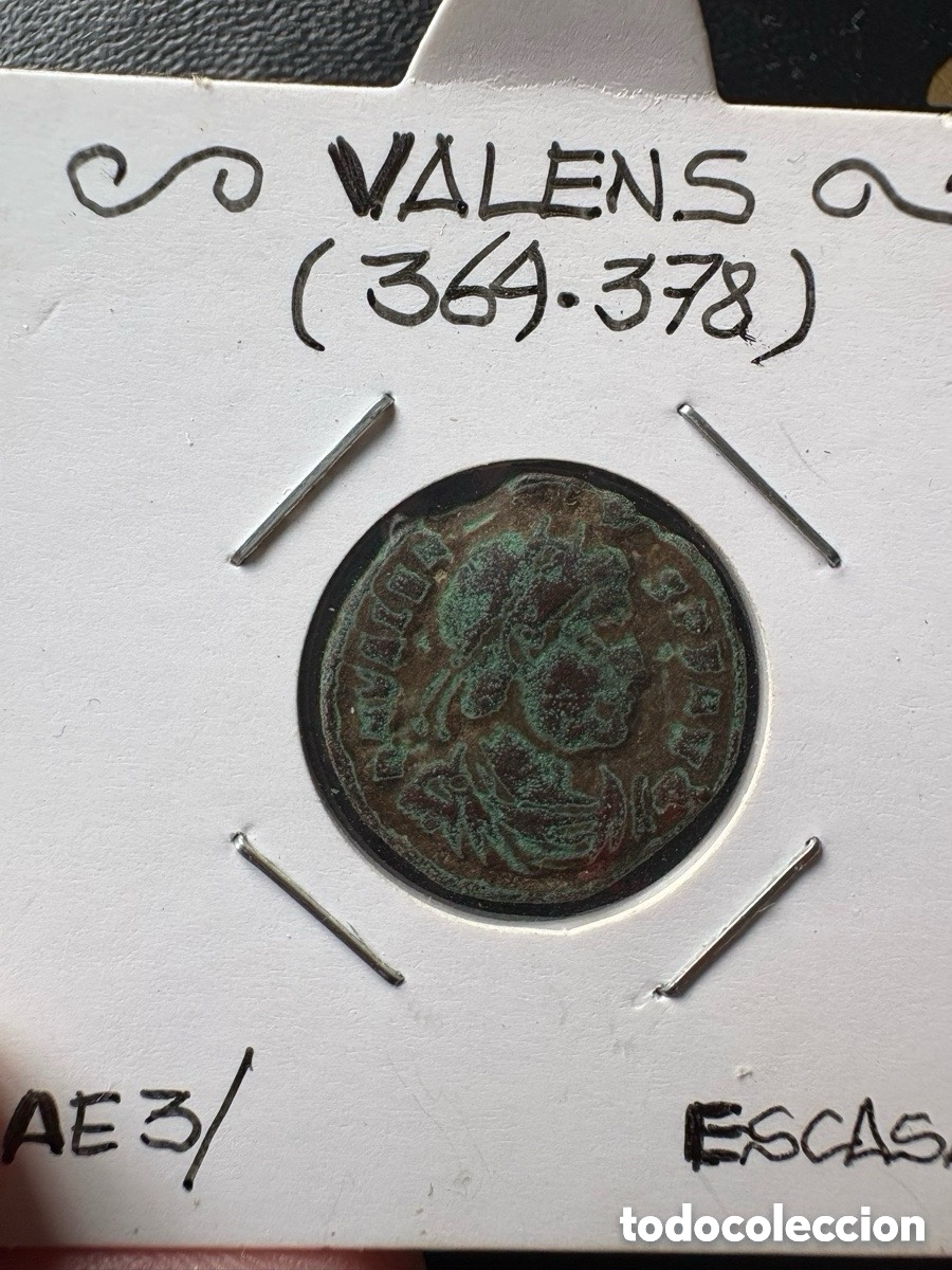 Monedas Imperio romano: AE3 Moneda Romana Valens (A3) - Foto 1