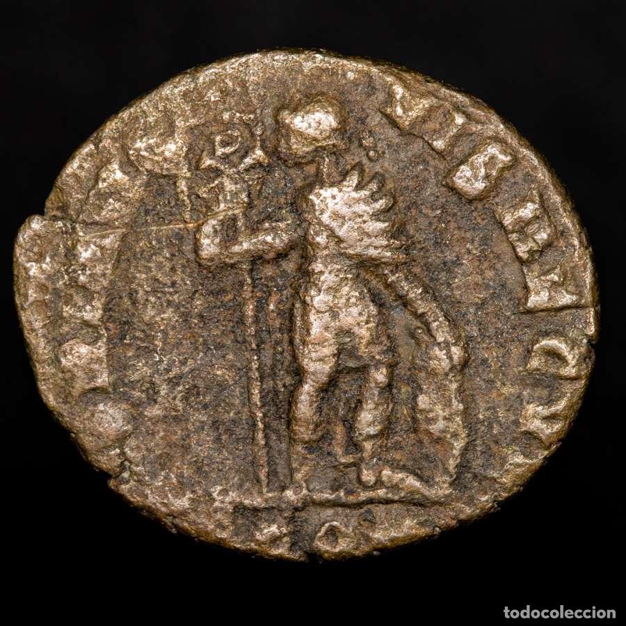 Monedas Imperio romano: Raro Graciano (378-383) Follis. Arles. GLORIA NOVI SAECVLI - ☧ TCON