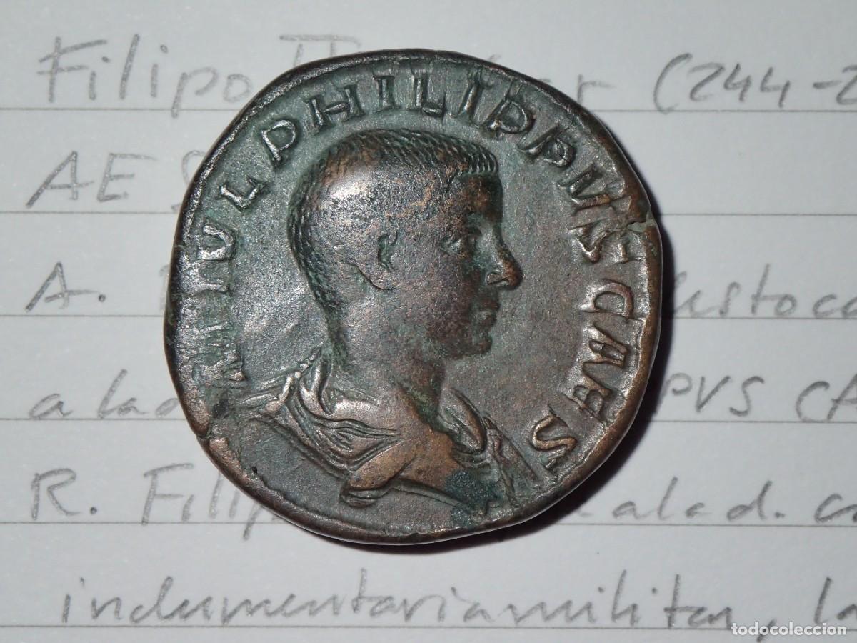 Monedas Imperio romano: AE SESTERCIO FILIPO II C&Eacute;SAR Roma 244-246 Sestertius Philip II