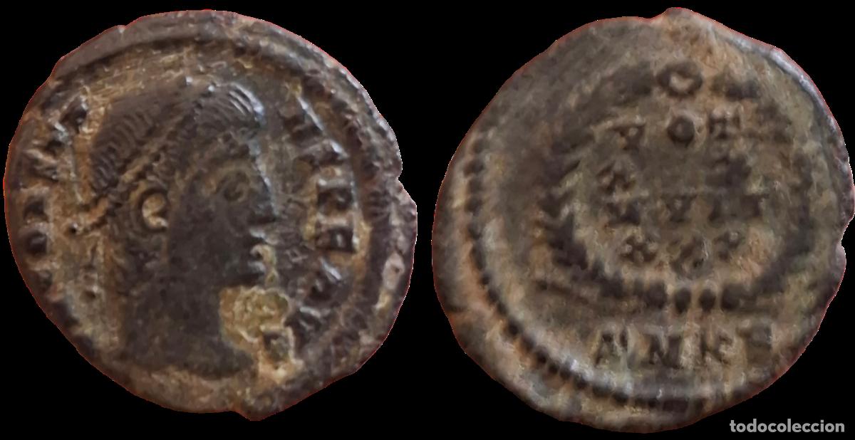 Monedas Imperio romano: 333-350 dC . Bronce del Emperador CONSTANTE.