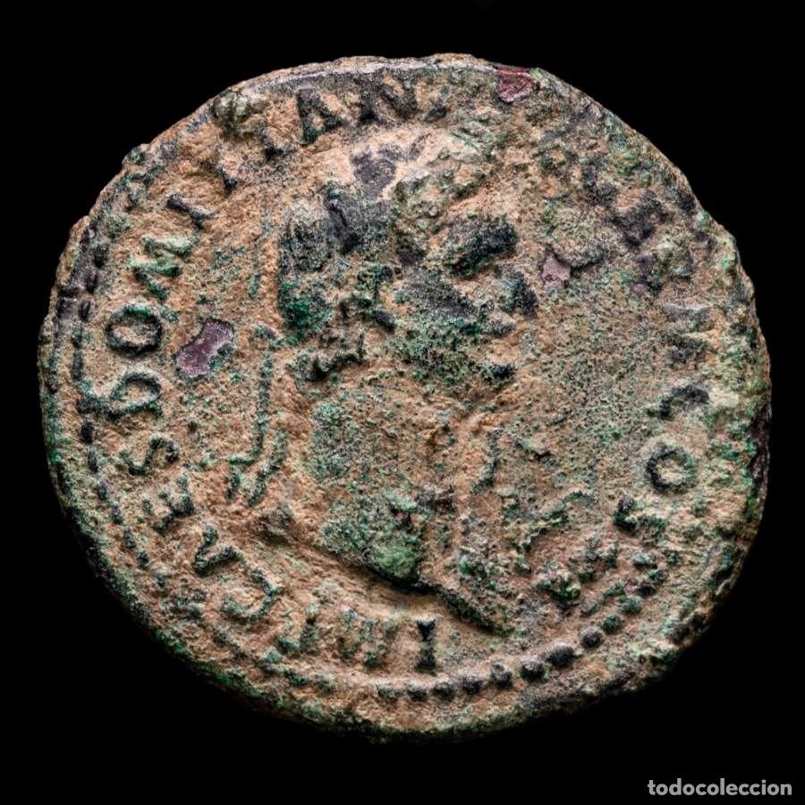 Monedas Imperio romano: Domiciano (81-96 dC) &AElig; As - Roma 85 dC. MONETA AVGVST / S-C