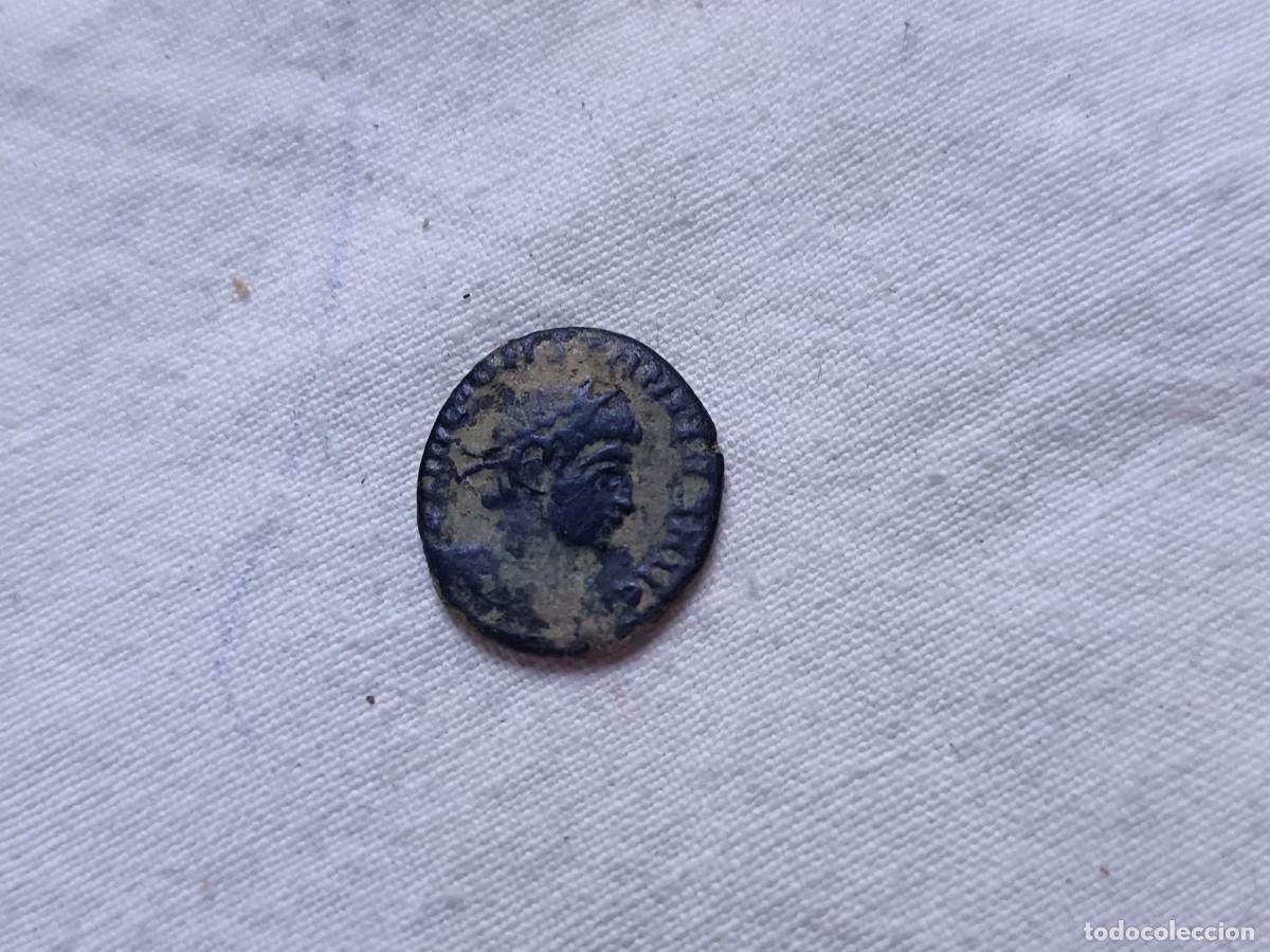 Monedas Imperio romano: MR17, Antigua Moneda Romana, emperador a identificar