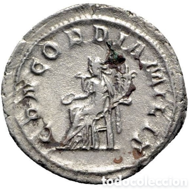 Monedas Imperio romano: Gordiano III (238-244). Antoniniano de plata (23,5 mm, 4,48 g, 6 h). Roma,