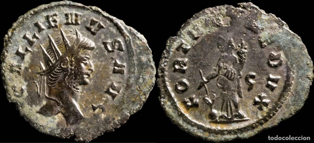 Monedas Imperio romano: Antoniniano de Galieno - FORTVNA REDVX - 23 mm / 2.70 gr.