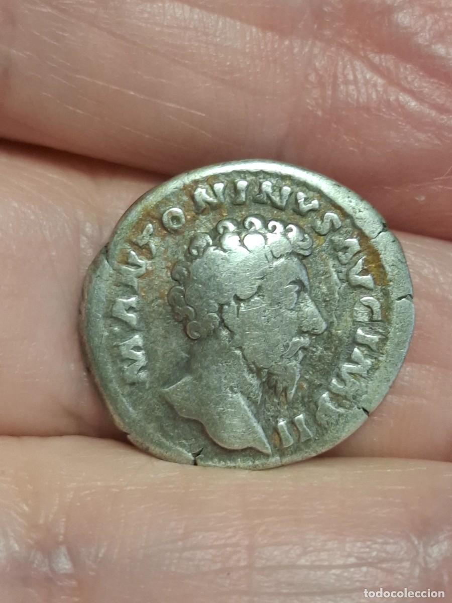 Monedas Imperio romano: MONEDA DE 1 DENARIO DE MARCO AURELIO (161-180)