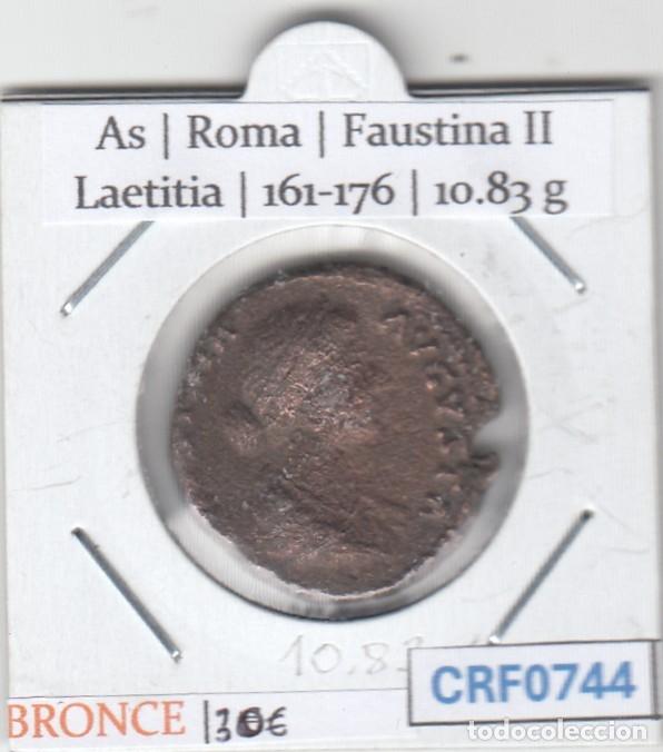 Monedas Imperio romano: CRF0744 MONEDA ROMANA AS ROMA FAUSTINA II LAETITIA 161-176