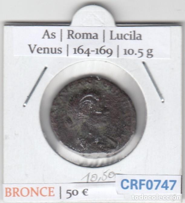 Monedas Imperio romano: CRF0747 MONEDA ROMANA AS ROMA LUCILA VENUS 164-169