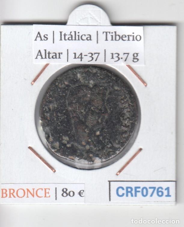 Monedas Imperio romano: CRF0761 MONEDA ROMANA AS ITALICA TIBERIO ALTAR 14-37
