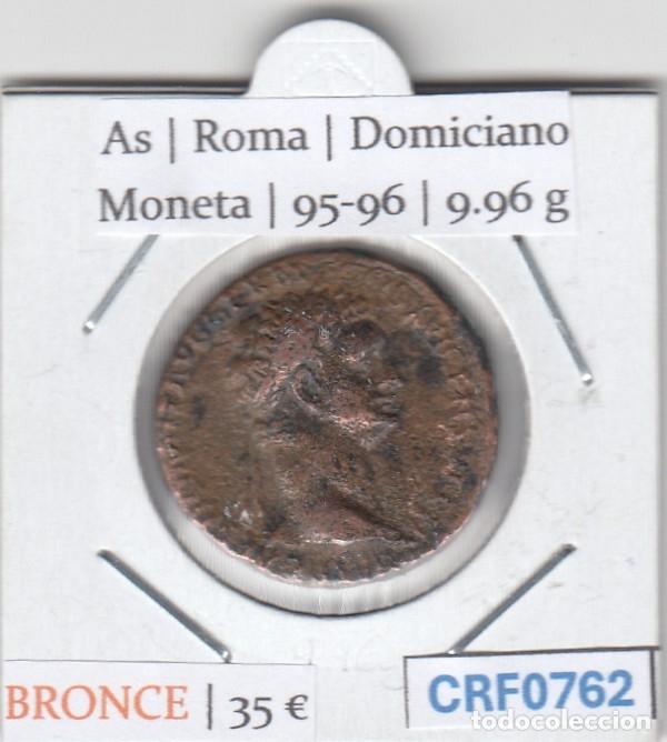 Monedas Imperio romano: CRF0762 MONEDA ROMANA AS ROMA DOMICIANO MONETA 95-96